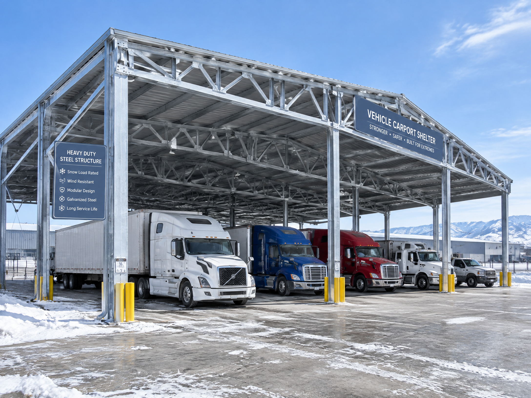 Titan industrial fleet shelter carport system